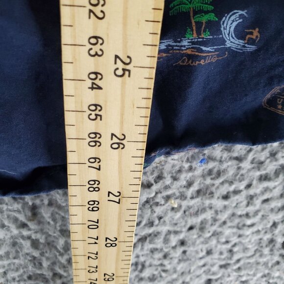 Nomad Shirt Mens Large Blue Surfer Graphic Button Down Short Sleeve Lightweight - Picture 3 of 7